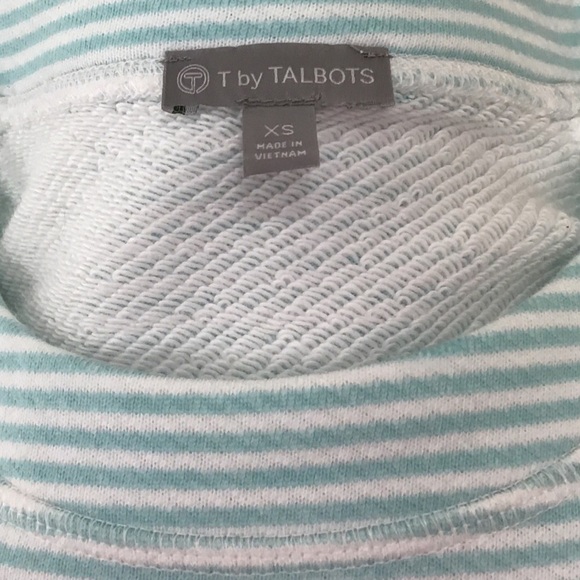 T By Talbots Striped Crewneck Pullover Long Sleeve Top Size XS - Picture 6 of 7